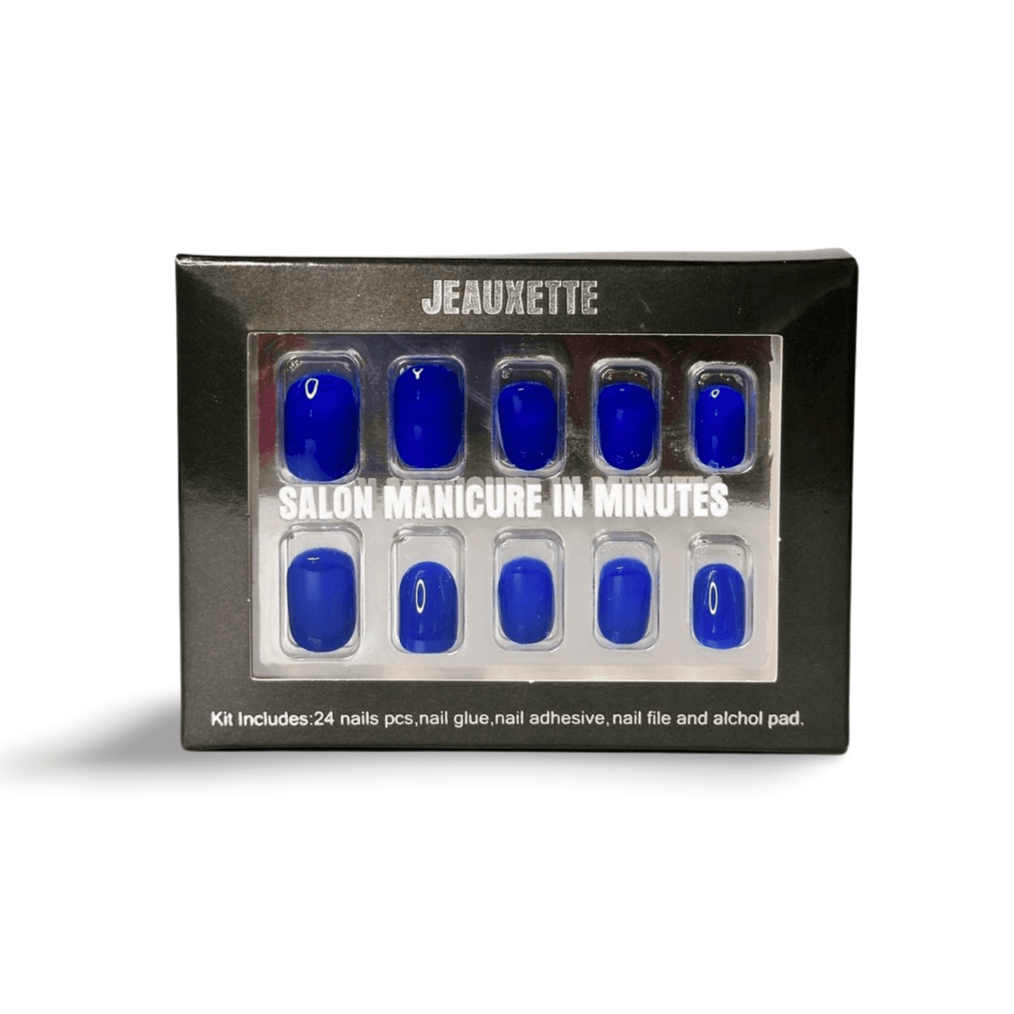 Indigo press-on nails kit packaging