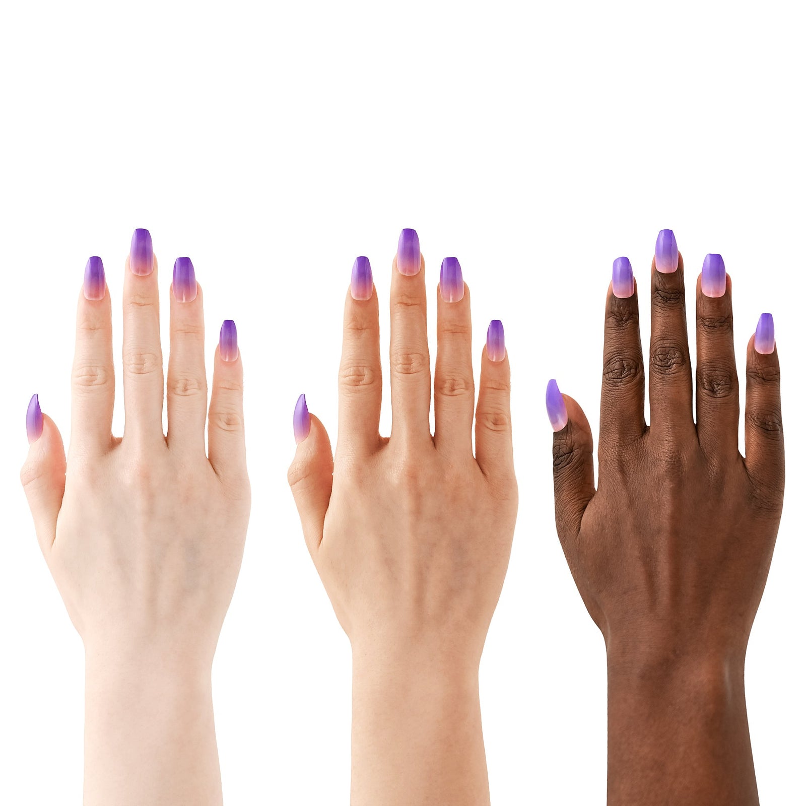 VIOLET PRESS-ON NAILS KIT