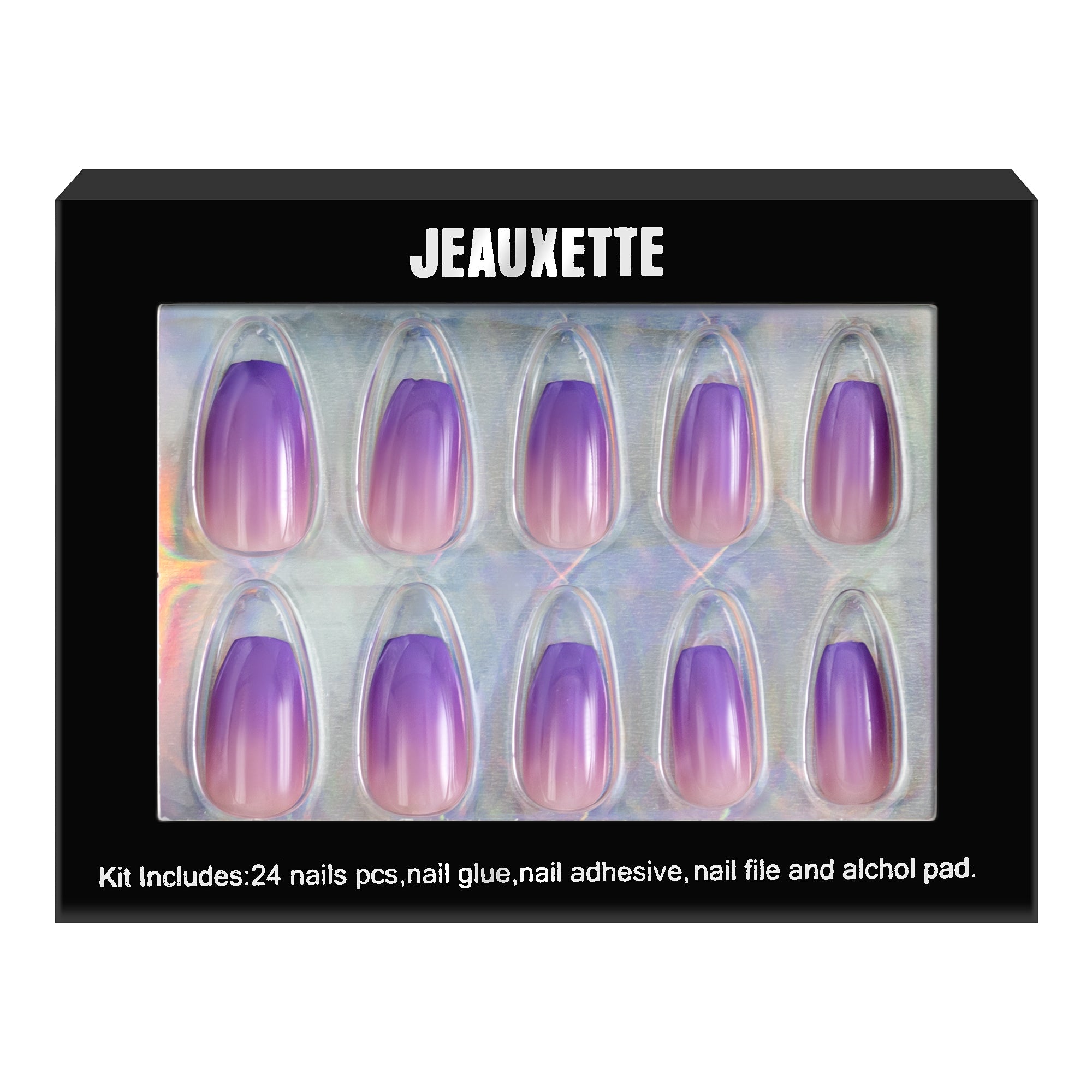VIOLET PRESS-ON NAILS KIT