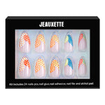 Jeauxette nail art kit with polka dot designs on a white background