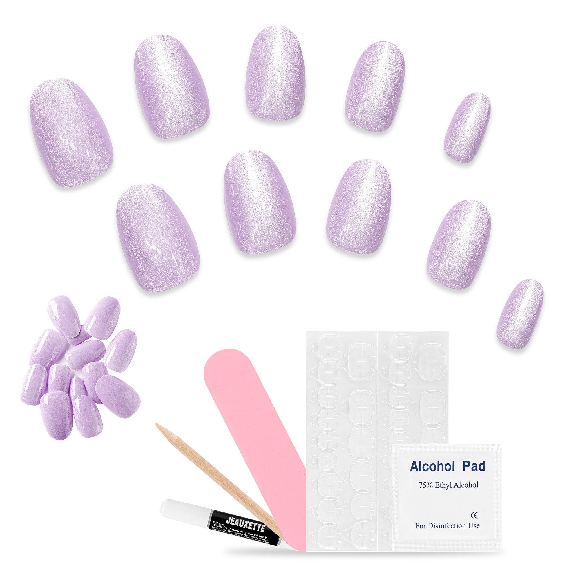 LAVENDER PRESS - ON NAILS KIT - Jeauxette Beauty